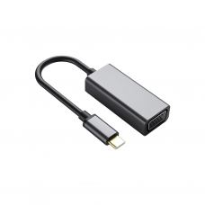 Переходник USB-C to VGA F USB 3.0 Full HD 1080p 60Hz dark gray Dynamode (DM-AD-USB-C-VGA)