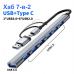 Концентратор Dynamode USB-C + UAB-A to 1xUSB 3.0 + 6xUSB 2.0 gray (DM-UH-701AC)