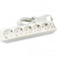 Мережевий фільтр живлення EUROELECTRIC Х5 10А 3м White (EE-105-3M)