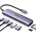 Концентратор Ugreen USB-C 7-in-1 2xUSB 3.0 + USB-C PD100W + HDMI 4K30Hz + SD/TF black (15214)