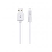 Дата кабель USB 2.0 AM to Lightning 2.0m 2.4A X1 white HOCO (6957531032014)