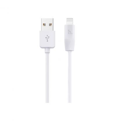 Дата кабель USB 2.0 AM to Lightning 2.0m 2.4A X1 white HOCO (6957531032014)