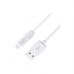 Дата кабель USB 2.0 AM to Lightning 2.0m 2.4A X1 white HOCO (6957531032014)