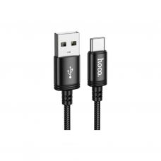 Дата кабель USB 2.0 AM to USB-C 3.0m X91 Radiance black HOCO (6931474788726)