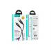 Дата кабель USB 2.0 AM to Lightning 1.2m 2.4A nylon light indicator U93 black HOCO (6931474732132)
