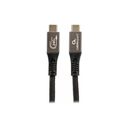 Дата кабель USB-C to USB-C 1.0m USB4 240W 16K60Hz braided Cablexpert (CCBP-USB4.2-CMCM240-1M)