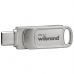 USB флеш накопитель Wibrand 128GB Bee Silver USB 3.2/Type-C (WI3.2TC/BE128TC039S)