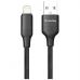 Дата кабель USB 2.0 AM to Lightning 2.0m 3A TPE embossed black ColorWay (CW-CBUL102-BK)