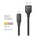 Дата кабель USB 2.0 AM to Lightning 2.0m 3A TPE embossed black ColorWay (CW-CBUL102-BK)