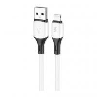Дата кабель USB 2.0 AM to Lightning 1.0m silicone white Wibrand (WI.DC/MA1W-UL)