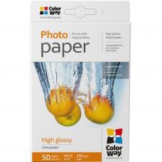 Фотопапір ColorWay 10x15 230г glossy, 50с (PG2300504R)