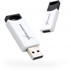 USB флеш накопитель eXceleram 64GB H2 Series White/Black USB 2.0 (EXU2H2W64)