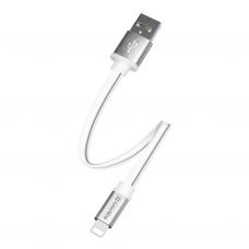 Дата кабель USB 2.0 AM to Lightning 0.25m white ColorWay (CW-CBUM-LM25W)