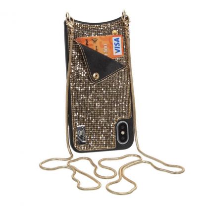 Чехол для мобильного телефона BeCover Glitter Wallet Apple iPhone X/Xs Gold (703618) (703618)