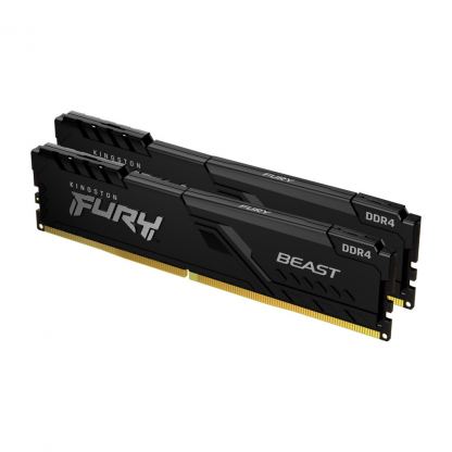 Модуль пам'яті для комп'ютера DDR4 32GB (2x16GB) 3200 MHz Fury Beast Black Kingston Fury (ex.HyperX) (KF432C16BB1K2/32)