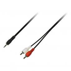 Кабель мультимедійний Jack 3.5mm M to 2xRCA M 3.0m Piko (1283126473906)