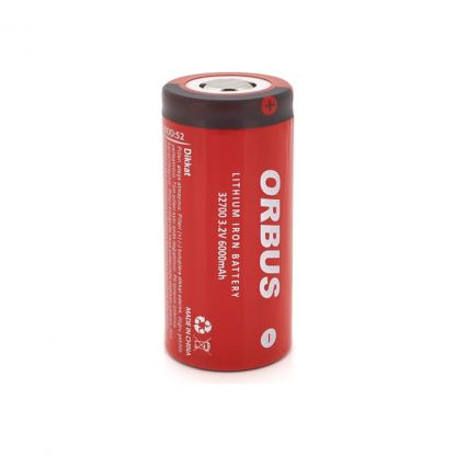 Акумулятор 32700 LiFEPO4, 6000mAh, 3.2V, RED/GREY Orbus (ORB32700-48G)
