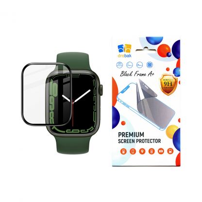 Стекло защитное Drobak Apple Watch Series 9 45mm Black Frame A+ (323211)