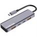 Концентратор Canyon hub DS-18 5in1 USB-C Grey (CNS-TDS18)