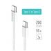 Дата кабель USB-C to USB-C 2.0m (braided cotton) (PD Fast Charging 60W) 3.0А grey ColorWay (CW-CBPDCC068-GR)