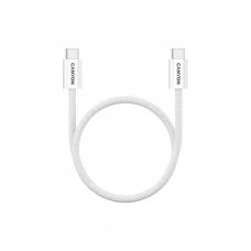 Дата кабель USB-C to USB-C 1.0m 60W Magnet Braided White Canyon (CND-CCMG60AB15W)