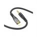 Кабель мультимедийный Lightning to 3.5mm M 1.0m black Black HOCO (6931474791153)