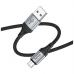 Дата кабель USB 2.0 AM to Micro 5P 1.0m 2.4A nylon X102 black HOCO (6942007608763)