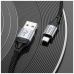 Дата кабель USB 2.0 AM to Micro 5P 1.0m 2.4A nylon X102 black HOCO (6942007608763)