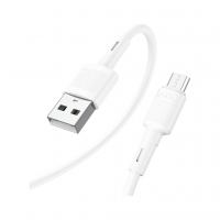 Дата кабель USB 2.0 AM to Micro 5P 1.0m 2.4A PVC X83 white HOCO (6931474770899)