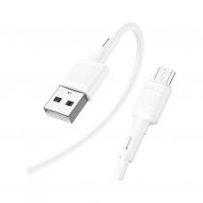 Дата кабель USB 2.0 AM to Micro 5P 1.0m 2.4A PVC X83 white HOCO (6931474770899)