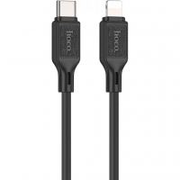Дата кабель USB-C to Lightning 1.0m Cool silicone PD 20W X90 black HOCO (6931474788382)