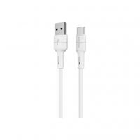 Дата кабель USB 2.0 AM to USB-C 1.0m 3A silicone BX30 white BOROFONE (6931474706935)