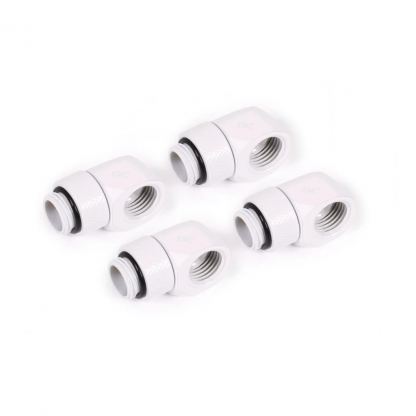 Фитинг для СЖО Alphacool Eiszapfen L-connector rotatable - 4pcs Set - White (17619)