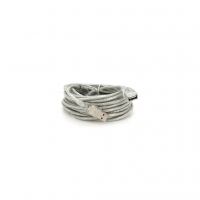 Дата кабель USB 2.0 AM/AF 10.0m ferrite transparent white Voltronic (YT-AM/AF-10TBL)