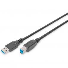 Дата кабель USB 3.0 AM/BM 1.8m black Digitus (AK-300115-018-S)