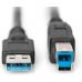 Дата кабель USB 3.0 AM/BM 1.8m black Digitus (AK-300115-018-S)