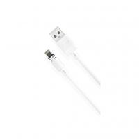 Дата кабель USB 2.0 AM to Lightning 1.0m 2.1A magnetic pvc white XO (NB187-L-1-WH)