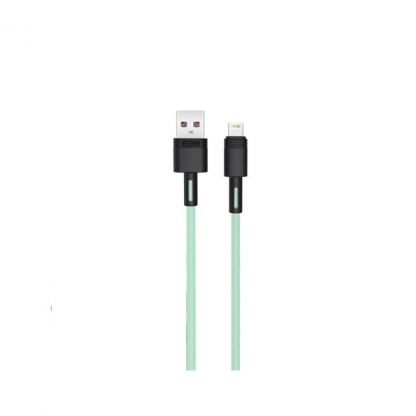 Дата кабель USB 2.0 AM to Lightning 1.0m 5A green XO (NB166-L-1-GR)