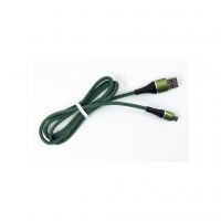 Дата кабель USB 2.0 AM to Micro 5P 1.0m fabric green Dengos (NTK-M-MT-JEANS)