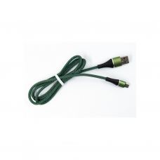 Дата кабель USB 2.0 AM to Micro 5P 1.0m fabric green Dengos (NTK-M-MT-JEANS)