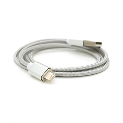 Дата кабель USB 2.0 to Lightning 1.0m 2A magnetic nylon silver Voltronic (YT-MCFB-L/S/13190/09165)