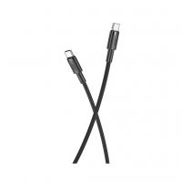 Дата кабель USB-C to USB-C 1.0m 100W braided black XO (NBQ199_С_Black)