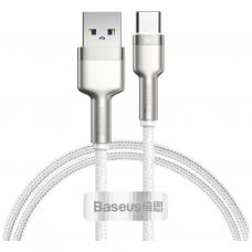 Дата кабель USB to USB-C 1.0m 6A 66W white Baseus (CAKF000102)