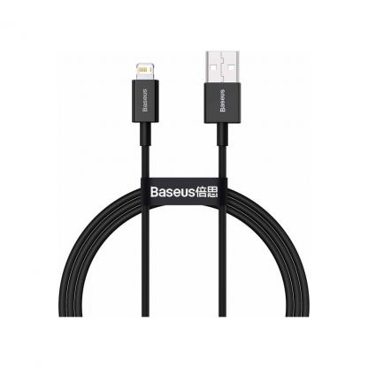 Дата кабель USB 2.0 AM to Lightning 2.0m 2.4A black Baseus (CALYS-C01)
