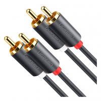 Кабель мультимедийный 2xRCA M to 2xRCA M 1.5m AV104 black Ugreen (10517)