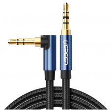 Кабель мультимедийный 3.5mm M to 3.5mm M 1.0m 90° corner AV112 blue UGREEN (60179)