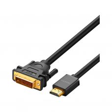 Кабель мультимедійний HDMI M to DVI M 1.5m HD106 black UGREEN (11150)