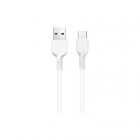 Дата кабель USB 2.0 AM to USB-C 1.0m 3A white HOCO (6957531068853)