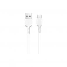 Дата кабель USB 2.0 AM to USB-C 1.0m 3A white HOCO (6957531068853)