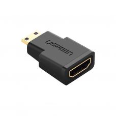 Переходник Mini HDMI M to HDMI F black Ugreen (20101)